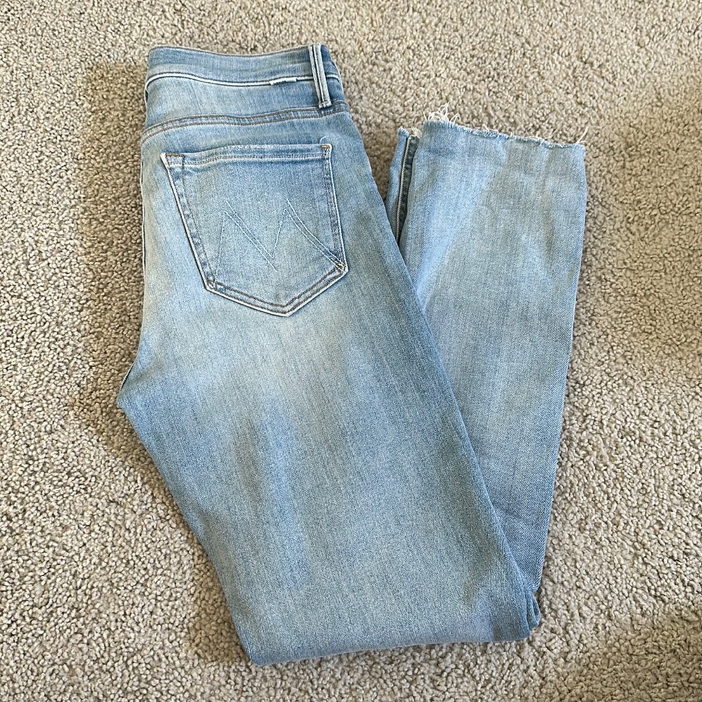 Mother Mid Rise Dazzler Flood Jean